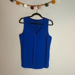 🔆 Express royal blue mixed media sleeveless tank blouse